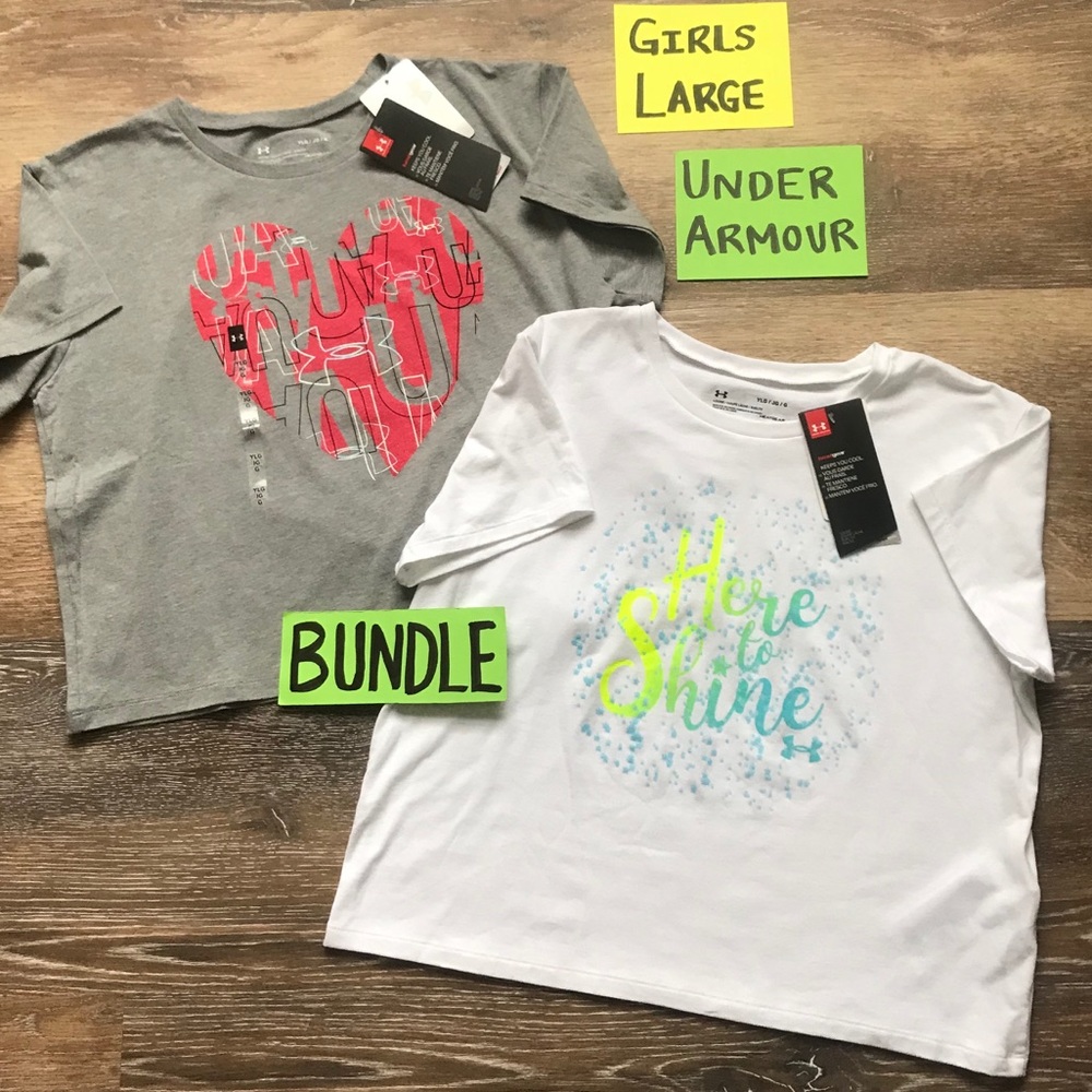 🛍NWT Under Armour Large Cropped Style Tees